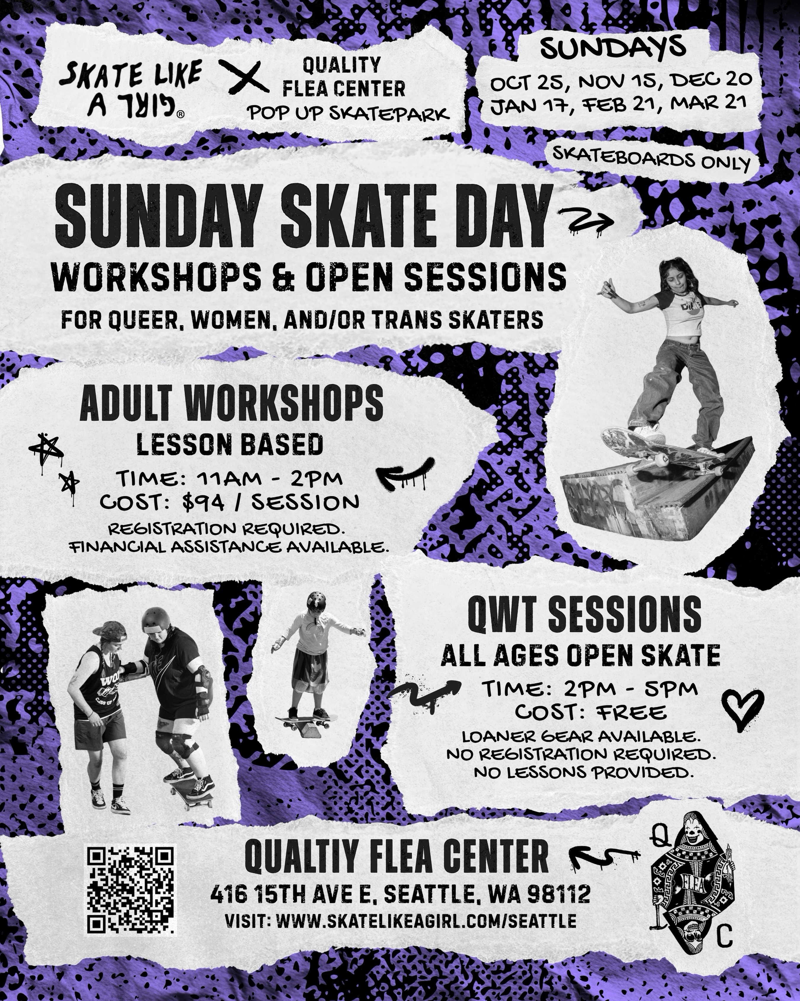 Skate Like a Girl Workshop at Quality Flea Center